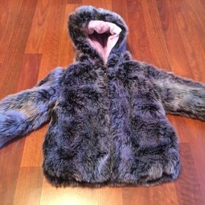 Toddler girl faux fur coat
